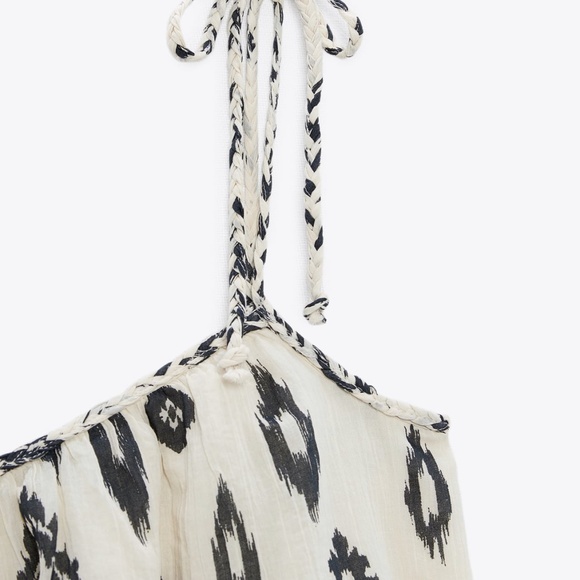 Zara limited edition bohemian cotton crop top - Picture 9 of 10